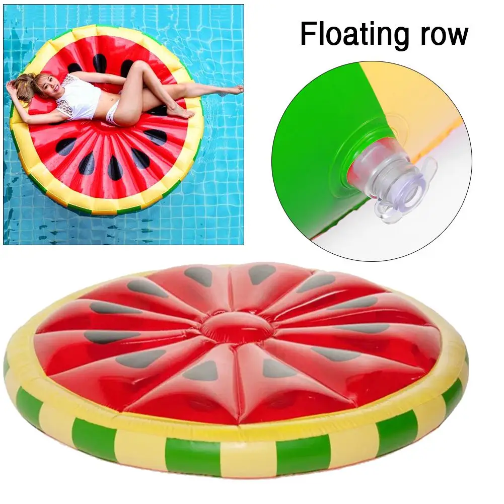 Inflatable Large Round Watermelon Floating Row Fruit bed Water Toy for Adult Holiday | Спорт и развлечения