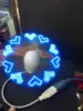 Mini Gadget USB Flexible, bleu Durable, réglable, ventilateur, horloge de bureau, Cool, affichage de l'heure ► Photo 3/4