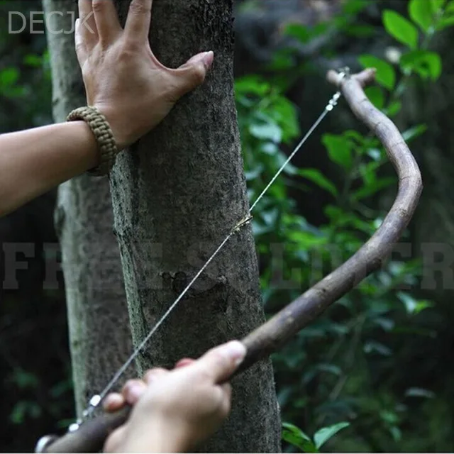 سلك رأى في الهواء الطلق العملي الطوارئ بقاء والعتاد أدوات Bushcraft التخييم مناشير حقيبة أدوات ألومنيوم محمولة خط أربعة فروع الفولاذ المقاوم للص...