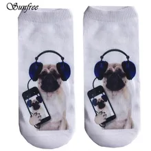 Sunfree/, женские повседневные носки с 3D принтом животных, милые носки унисекс с рисунком кота, короткие носки, брендовые новые и высококачественные носки, 9 ноября