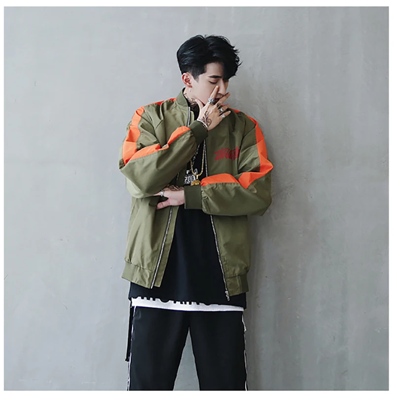 Bomber Jacket Men Pilot Printed Streetwear  (11)
