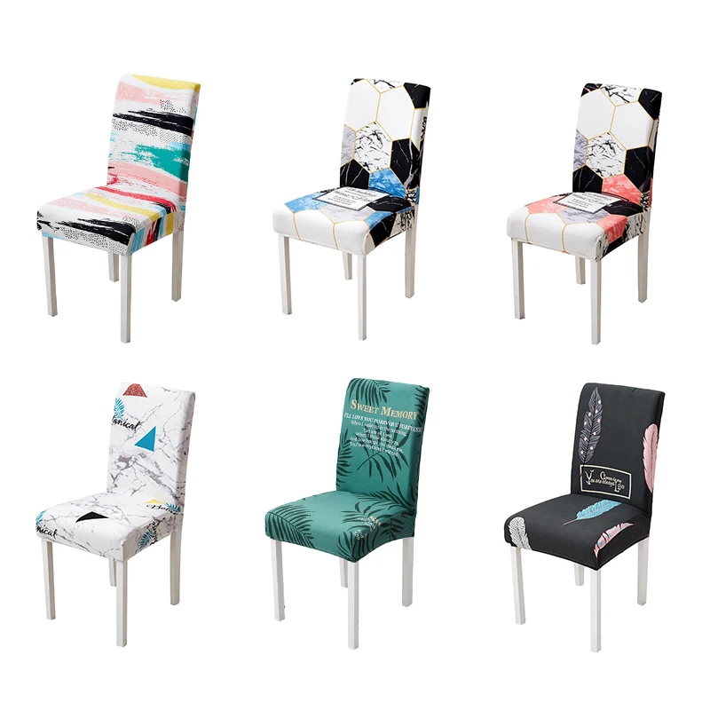 Чехлы для обеденных стульев, эластичные Чехлы для обеденных стульев из спандекса, чехлы для обеденных стульев для кухни