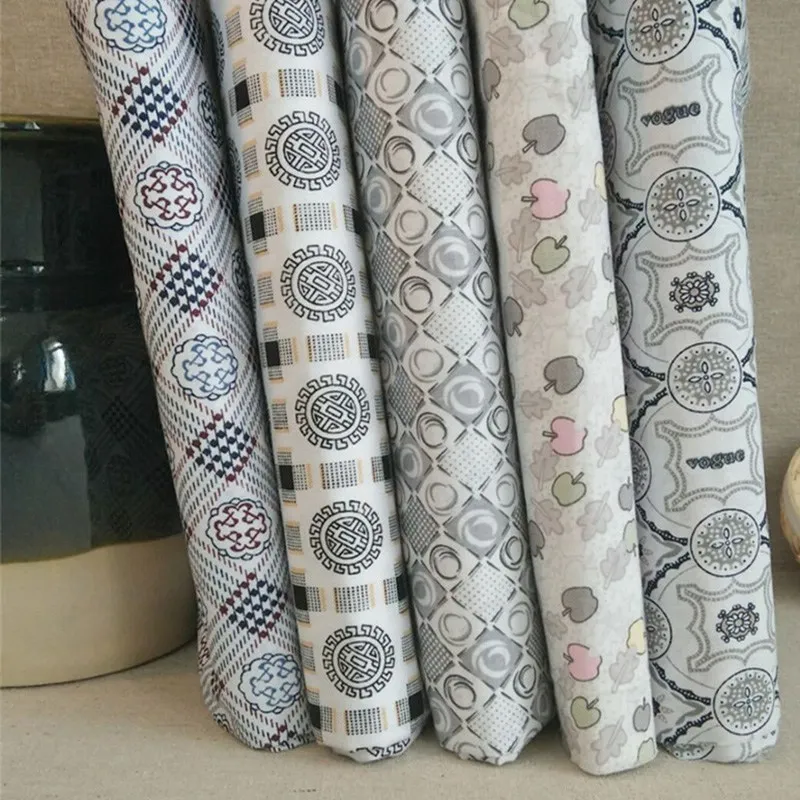 50*50CM 5Pcs Patchwork Cotton Fabric Quilting Accessories Sewing Dolls