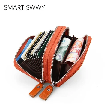 Brand Luxury Genuine Leather Short Wallet Women Purses Coin Purse Small Rfid Wallet Ladies Mini Card Holder Purse For Girls 2020 sendefn women wallets genuine leather lady purse small short wallet female vintage purses card holder ladies wallet pink purple