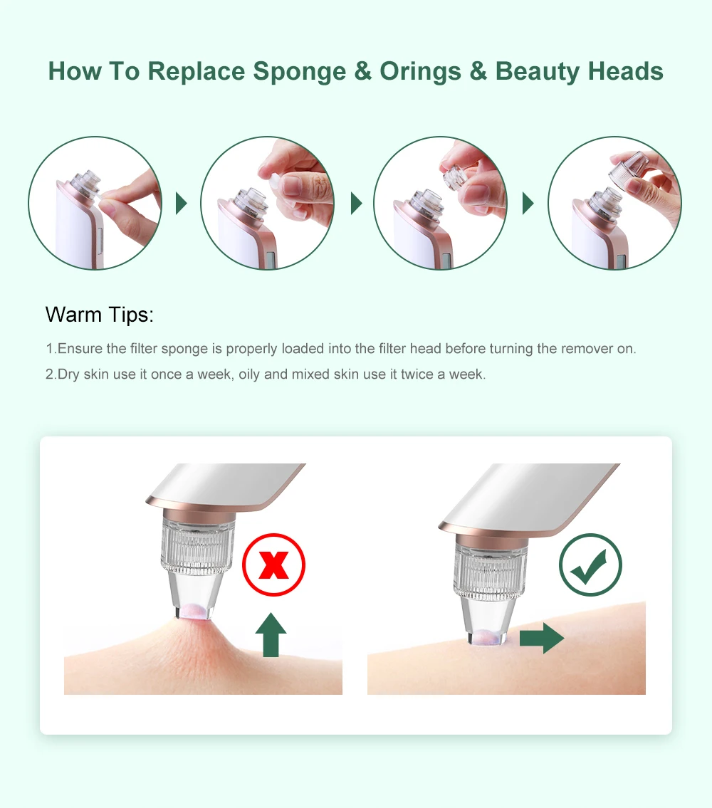 Removedor de Cravo Ferramentas de Cuidados Removedor de Cabeça Anlan Vácuo Pore Cleaner Comedões Acne Faciais Espinhas Comedão Extractor Remoção Preta 10 Cheap Utensílios de cuidado facial