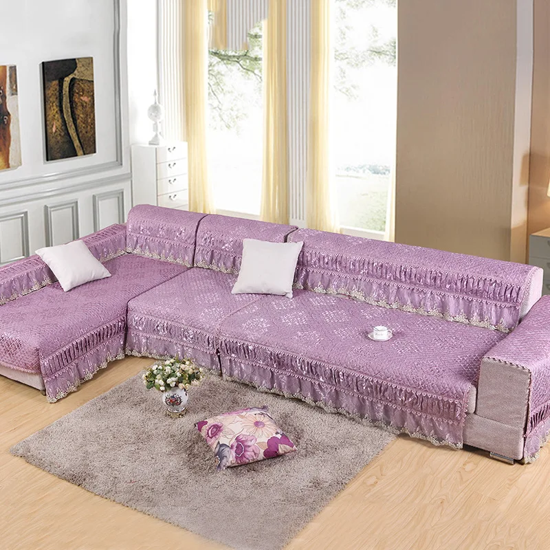 Thicken Lace Solid Sofa Cover Sofa Cushion Fabric Europe Style Non slip