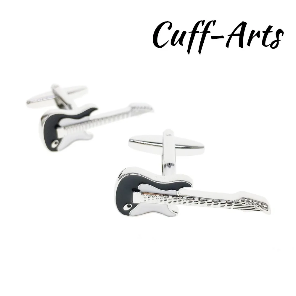 

Cuffarts Black Guitar Music Cufflinks Metal French Button High Quality Luxury Cuff Link Wedding Male Free Shipping C10175