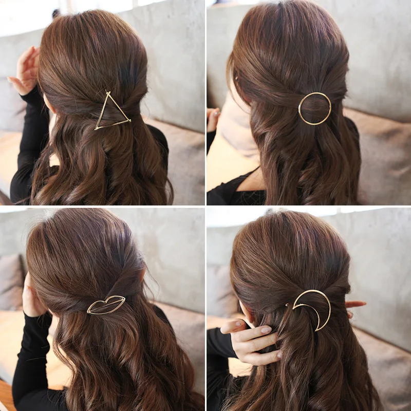 Metal Ponytail Holder with Different shape Hairclips women hair
