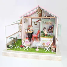 Милая комната DIY Кукольный дом Миниатюрный Кукольный домик с мебели 3D деревянные игрушки ручной работы подарок для детей Dreamland A022# E