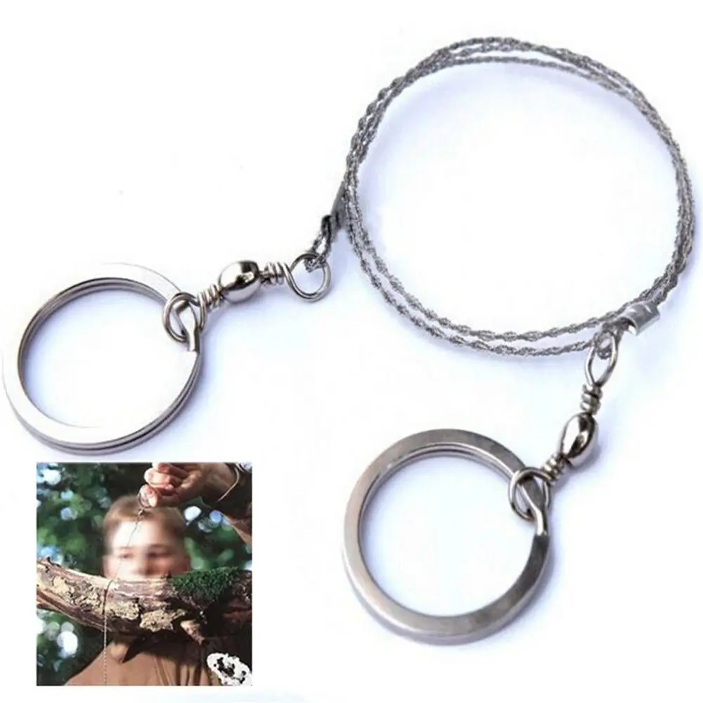 

550mm(21.6'') Emergent Survival Wire Saw Camp Hike Outdoor Hunt Fish hand Tool Fretsaw Bushcraft Kit Mountainclimb Cut