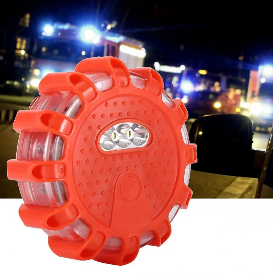 

Red/Blue+White Indicator Light LED Flashing Warning Light Roadside Emergency Safety Flare Light