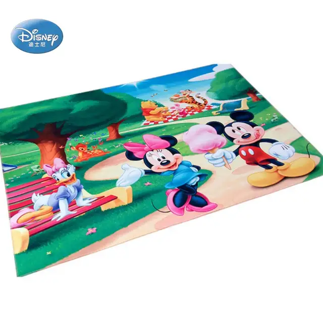 Us 8 99 10 Off Disney Mickey Minnie Mouse Rug Children Kids Crawling Game Mat Bedroom Decor Carpet Indoor Welcome Soft Four Season Mat Gift In Rug