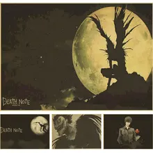 Тетрадь смерти мультфильм анимация комиксы бумага Ретро плакат кафе украшения ребенок подарок на день рождения винтажные картины