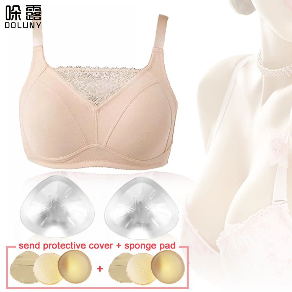 Silicone Breast + Bra Set Backside Deep Concave Mastectomy Transparent Fake  Chest Pads Artificial Triangle Fake Breasts D30 - Breast Protheses -  AliExpress