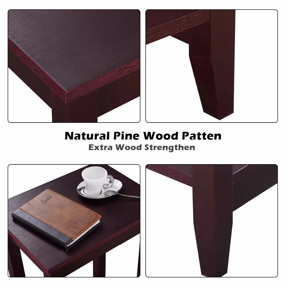 Giantex Tall End Coffee Table Modern Living Room Wood Side Nightstands Multipurpose Shelf Display Rack Console Tables HW51529