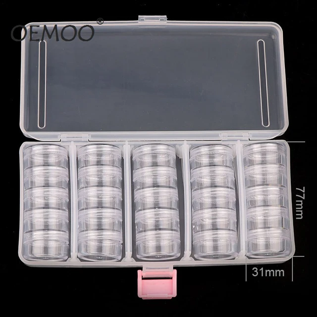 Nail Charm Rhinestone Storage Box Multi-compartments Clear Acrylic Magnetic  Cover Accessories Nail Art Beads Organizer Container - AliExpress