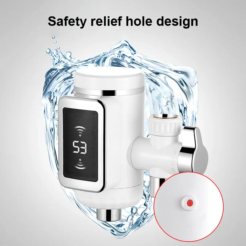 

Free Installation Lever Electric Hot Faucet with Digital Display for Kitchen Bathroom AI88