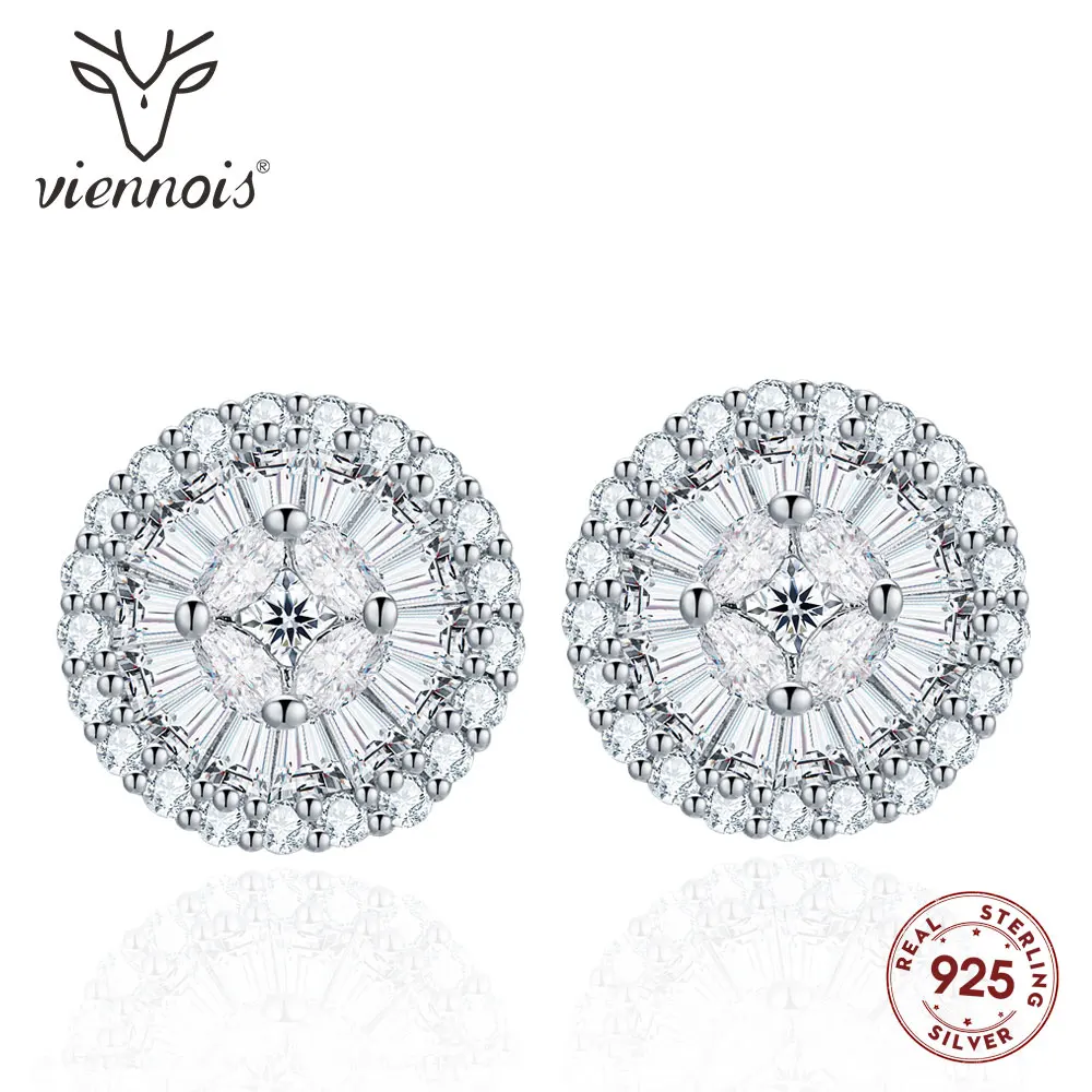 Viennois серьги из серебра 925 Белые Модные серьги для женщин ювелирные изделия
