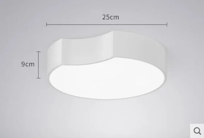 Современный потолочный светильник, комбинация, железный и акриловый светодиодный светильник для зала, крыльца, лобби, бара, магазина, декоративный светильник - Цвет корпуса: WHITE 25CM