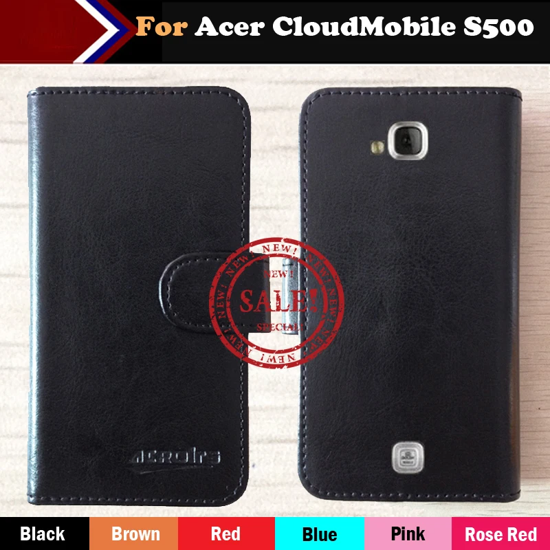

For Acer CloudMobile S500 6 Color Protective Cover Card Bags Wallet Leather Case For Acer CloudMobile S500 Phone Slip-resistant