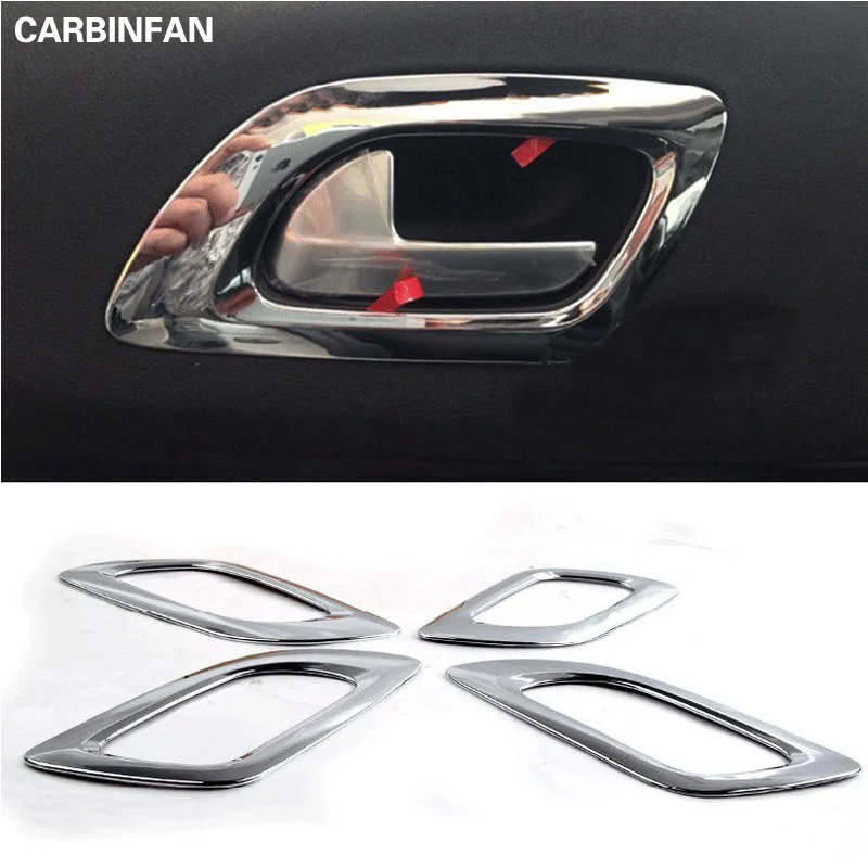 

Free shipping ABS CHROME DOOR inside handle TRIM 4pcs/set Sticker for CITROEN C4 C 4 2009 2010