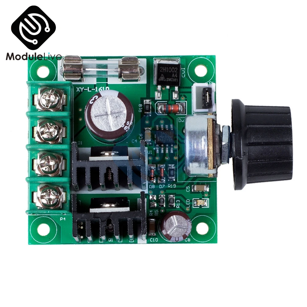 12V-40V 10Amp PWM DC Motor Speed Controller Dimmer Voltage Regulator with Knob