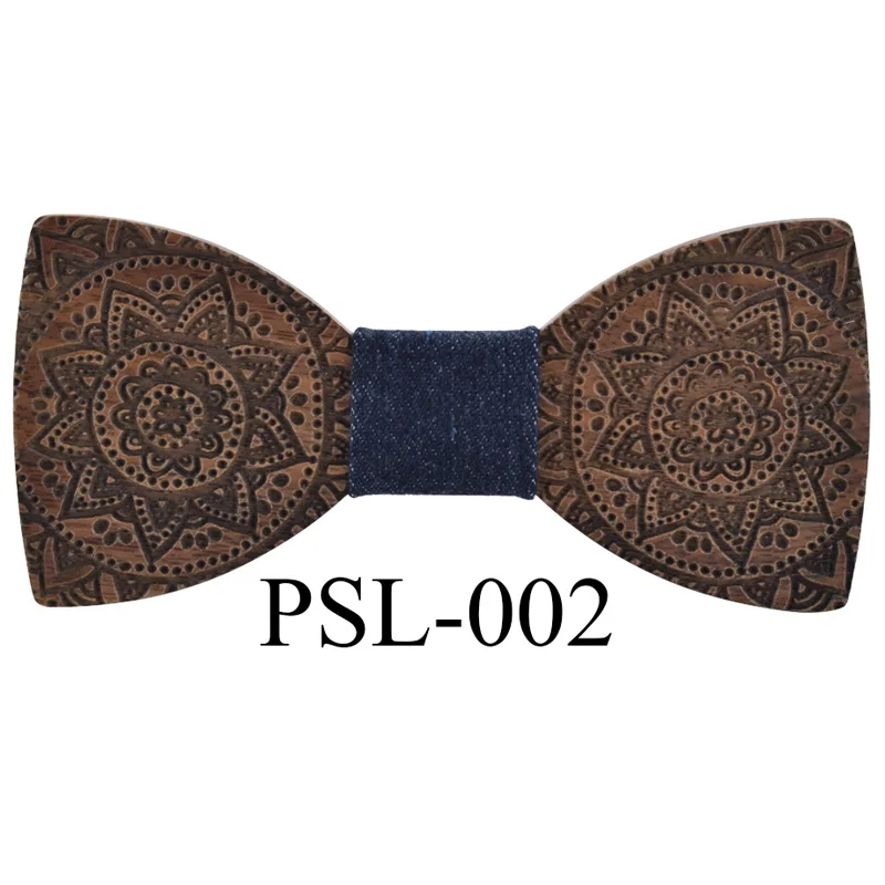 ZDJMEITRXDOOW мужской галстук-бабочка из твердой древесины для мужчин, классический галстук-бабочка с принтом, креативный галстук-бабочка ручной работы из дерева, Тотем - Цвет: PSL-002