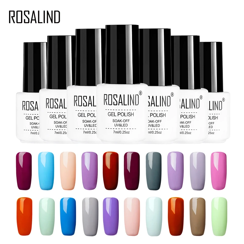Гель ROSALIND 1S 7 мл Лак для ногтей Полупостоянный отмачиваемый гель салона УФ