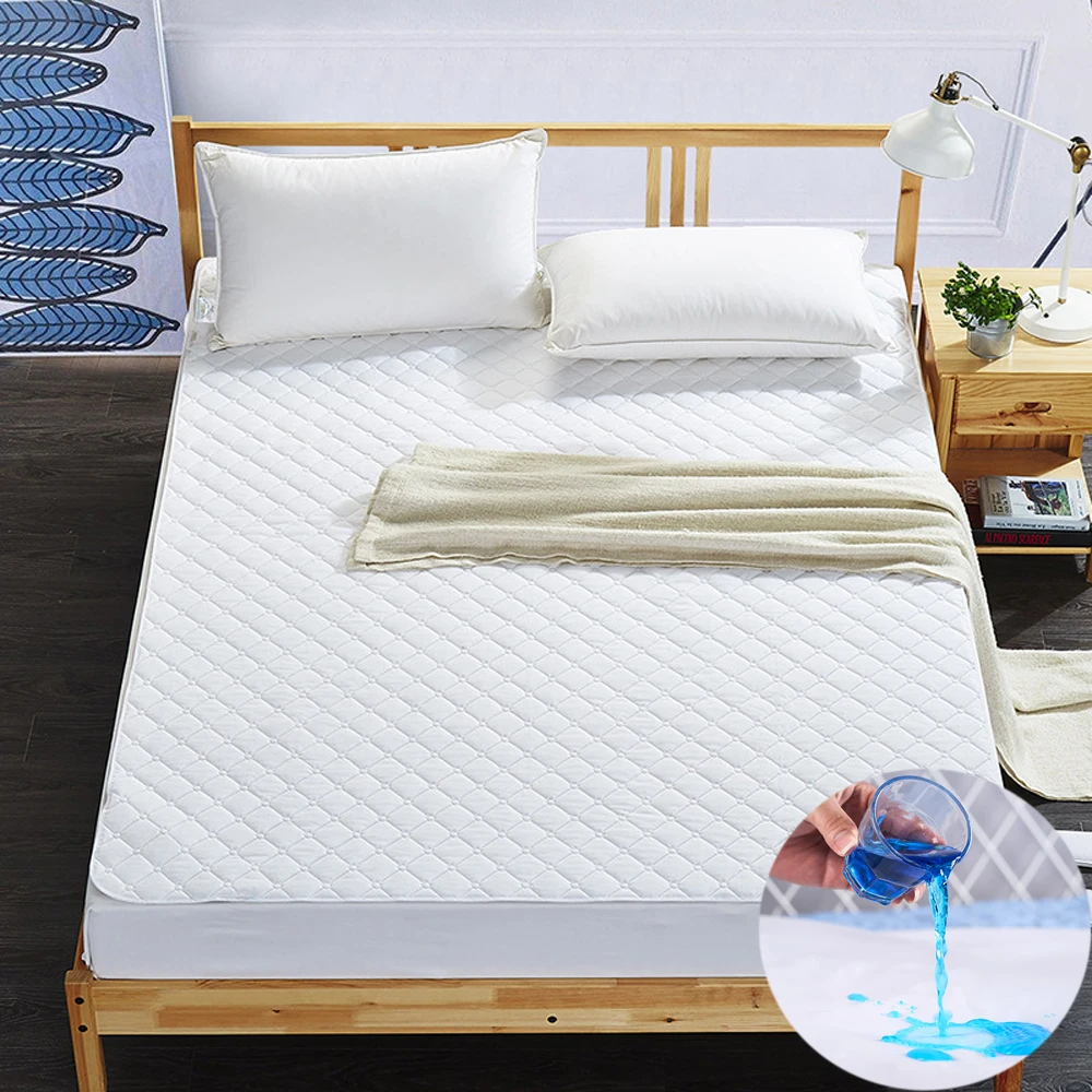 

Waterproof Ultrasonic Quilted Mattress Pad Cover Waterproof Protector Quilted Cover Topper Breathable bed cover