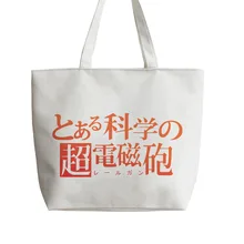 Toaru Kagaku no Railgun логотип хозяйственная сумка с персонажами Аниме Сумка Холщовая Сумка мультфильм милый подарок школьные сумки-шопперы AN055