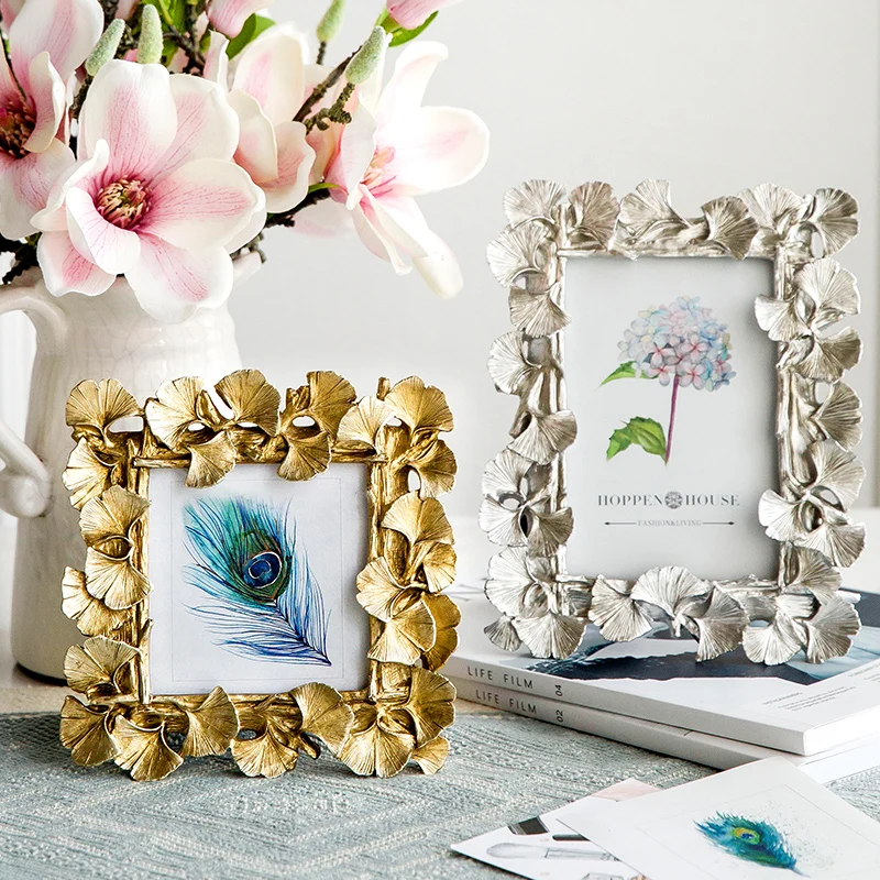 Kreatif Resin Emas Daun Ginkgo Frame Vintage Photo Pernikahan Home Retro Ornamen Kerajinan Bingkai Foto Hadiah 4 6 Inch Aliexpress Daun Ginkgo Frame Vintage Photo