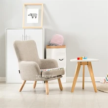 HLM-4054 гостиной детский одноместный диван стул балкон спальня резиновый деревянный ножной диван съемный моющийся мягкое кресло