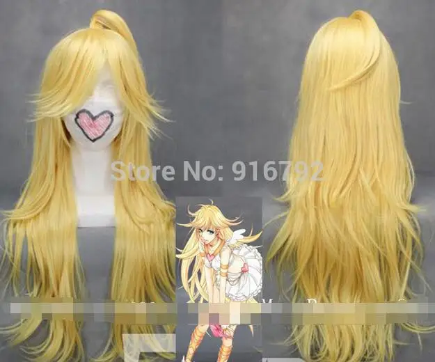 

Panty and Stocking with Garterbelt-Panty Yellow Blonde Anime Cosplay wig 32inch