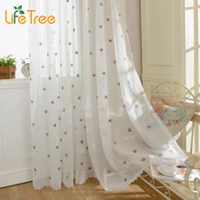 2016 New Snowflake Embroidered Curtain Voile for Living Room Kitchen Window Treatment Bedroom White Snow Faux Linen Custom Made