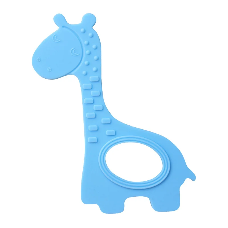 

Infant Giraffe Shape Silicone Teether Teething Toys for Baby Birth-24 Months Kawaii Kids Soft Chewing Ring Toy Craft Teethers