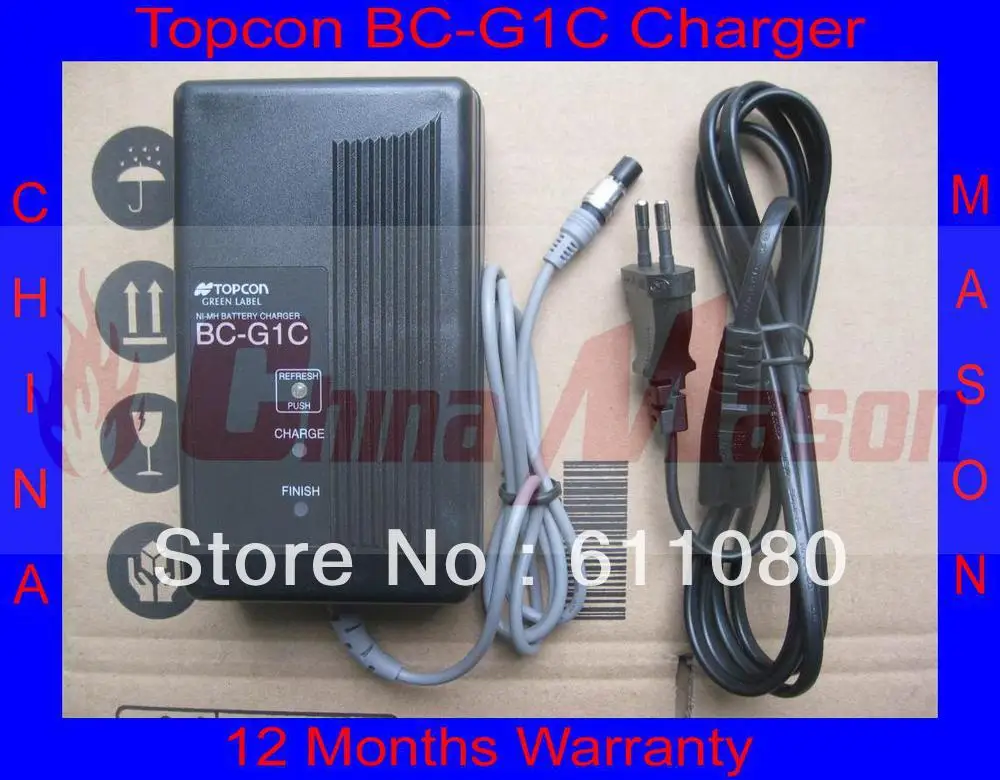 Совершенно новое Topcon BC-G1C зарядное устройство для BT-G1 BT-G1S BT-50Q BT-52QA TBB-2 батарея |