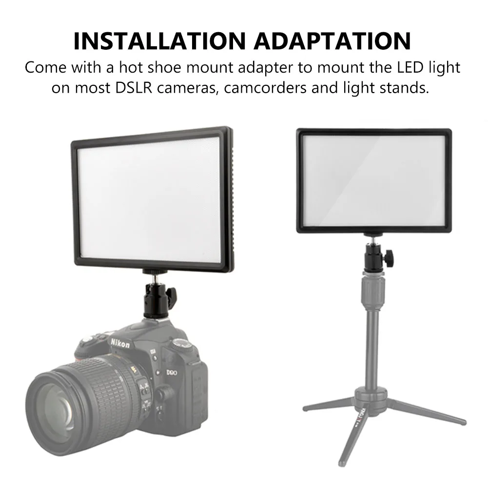 

2 Kinds of Power Supply Modes LED Video Light High Power Panel Digital Camera/Camcorder Video Light for Canon Nikon Pentax