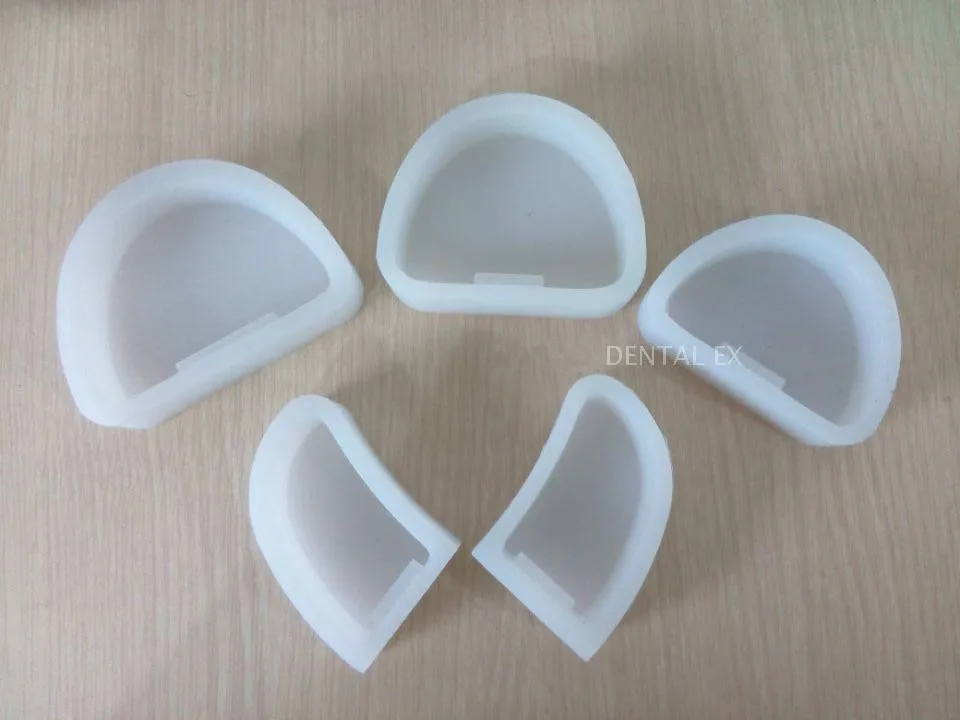 

5Pcs/set Dental Lab Silicone Rubber Base Moulds Plaster Gypsum Carving Model Former Base Molds With/Without Tongue