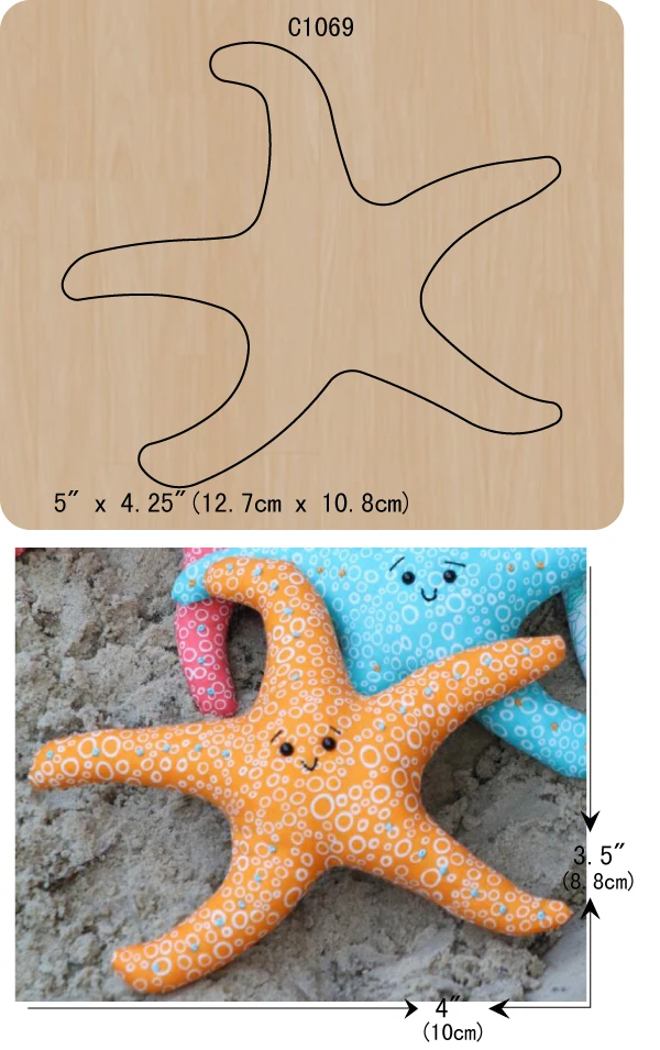 Новые деревянные штампы для скрапбукинга starfish C-1069 для резки различных размеров
