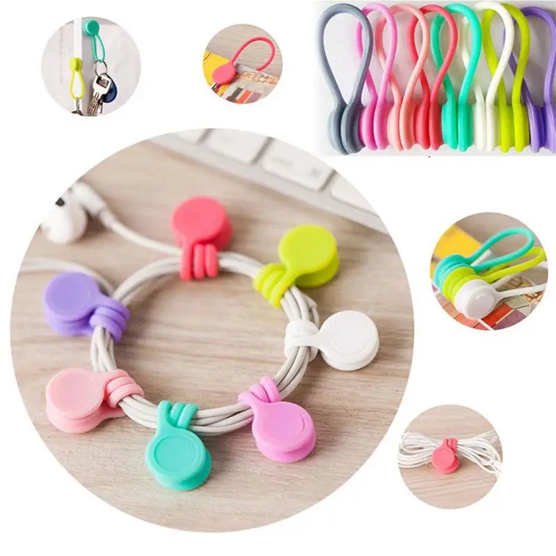 Hoomall намотка шнура для наушников 1 шт. силиконовая вешалка магнитный держатель
