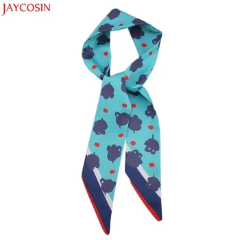 

JAYCOSIN Women Scarf Fashion Ladies Ribbon Bag Hat Headband Tied Handle Small Ribbon Animal Scarf Red Blue Yellow Novelty z1207