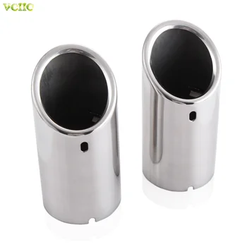 

2pcs Car Automobiles exhaust muffler pipe tip for Volkswagen VW Golf 6 Golf 7 Mk6 Mk7 Variant Jetta Bora Polo Scirocco 1.4T TSI