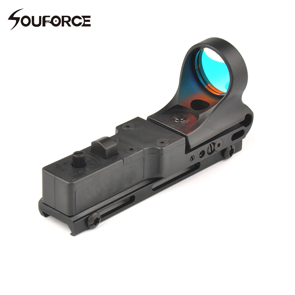

Black Color Tactical Red Dot Scope Red Dot Sight Black Railway Reflex Optics Sight with Scope Protector
