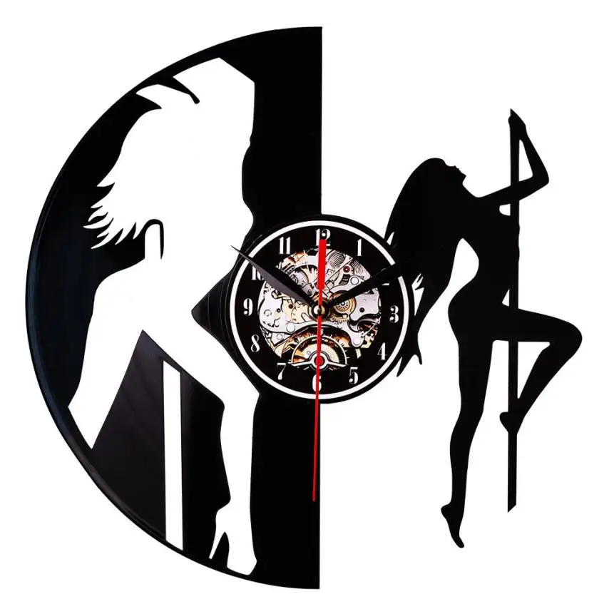 Vinyl Wall Clock Art Gift Room Modern Home Record Vintage Decoration