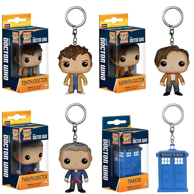 

Funko POP Pocket Keychain Toy Doctor Who 11th/12th/123th Tardis Action Figures