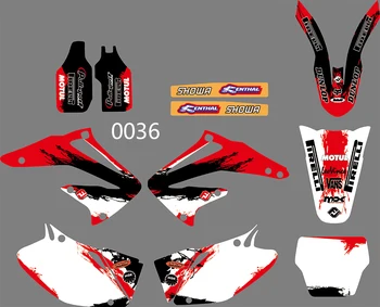 

3M graphics 6 STYLES TEAM GRAPHICS BACKGROUNDS DECALS STICKERS FOR HONDA CRF450 2002 2003 2004