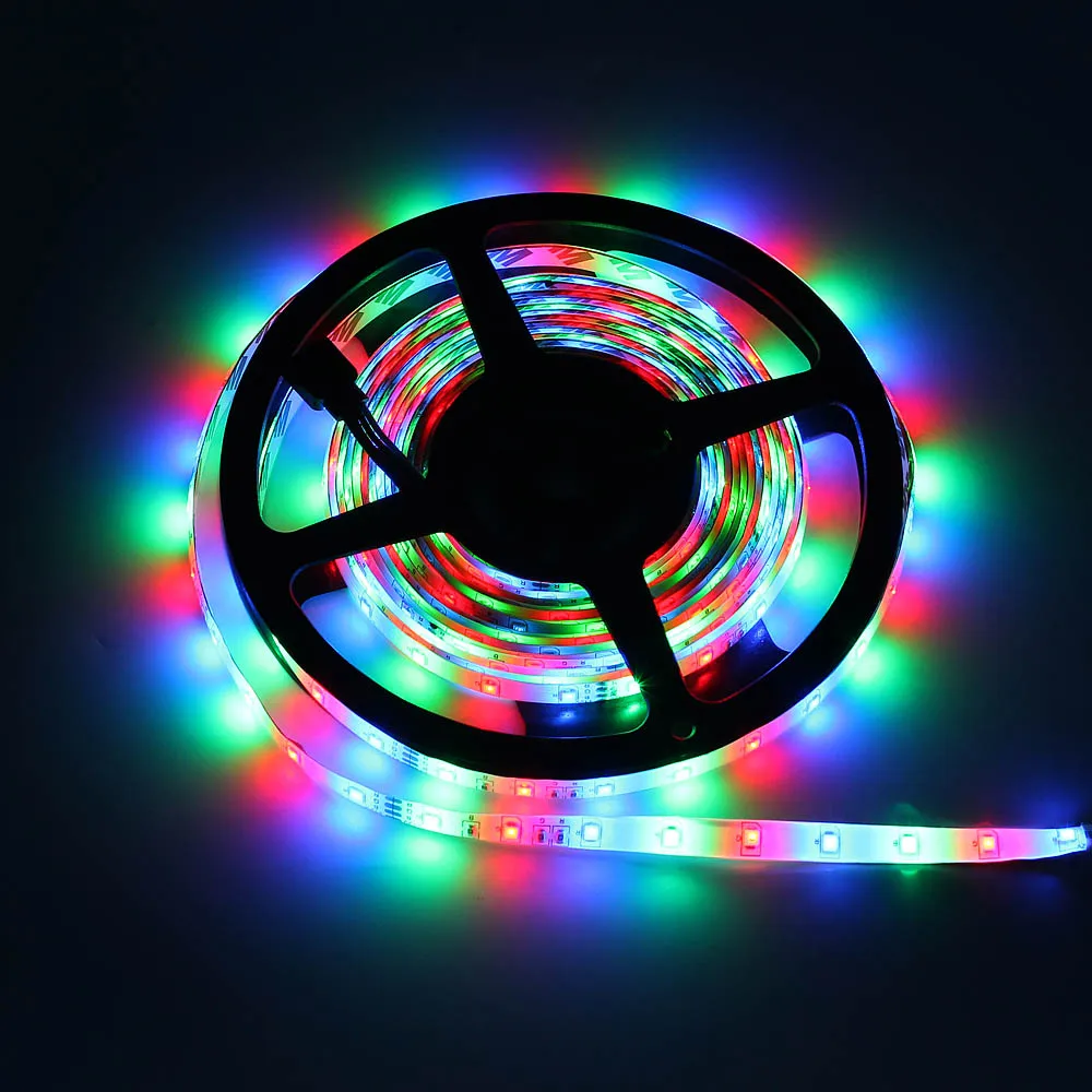 Водонепроницаемый 5 м светодиодный светильник 16 футов гирлянда прокладки SMD 2835 гибкий 300 светодиодный s домашнее украшение Рождественская вечеринка Fil Bande DC 12 В - Испускаемый цвет: RGB