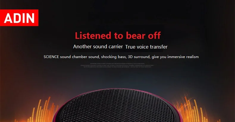 ADIN Hifi Bluetooth Vibration Speaker NFC Aluminum Speaker Call FM TF Speakers Outdoor Sport Subwoofer for Bluetooth Devices (1)