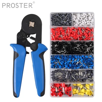 

Proster 1200 pcs for Terminal Wire Connectors with 6-4 Ferrule Hand Crimping Tool Connection Kit 175mm Ferrule Crimper Plier