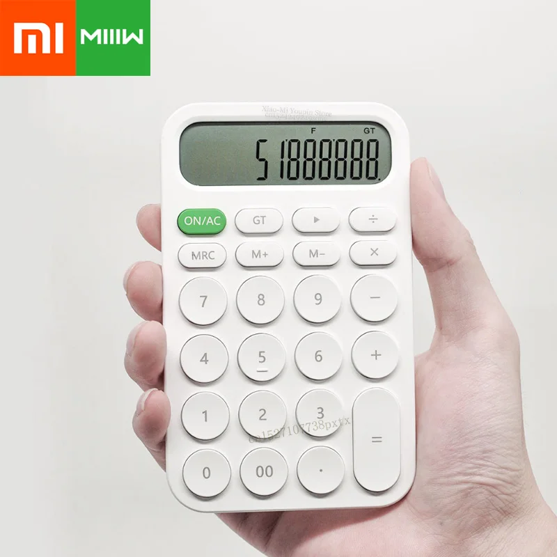 

Xiaomi Mijia MIIIW 12 Digit Electronic Calculator Simple Design LED Display Calculation Tool Office Working Student Stationery